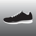 Running shoe for sport or fitness. Isolated vector illustration.